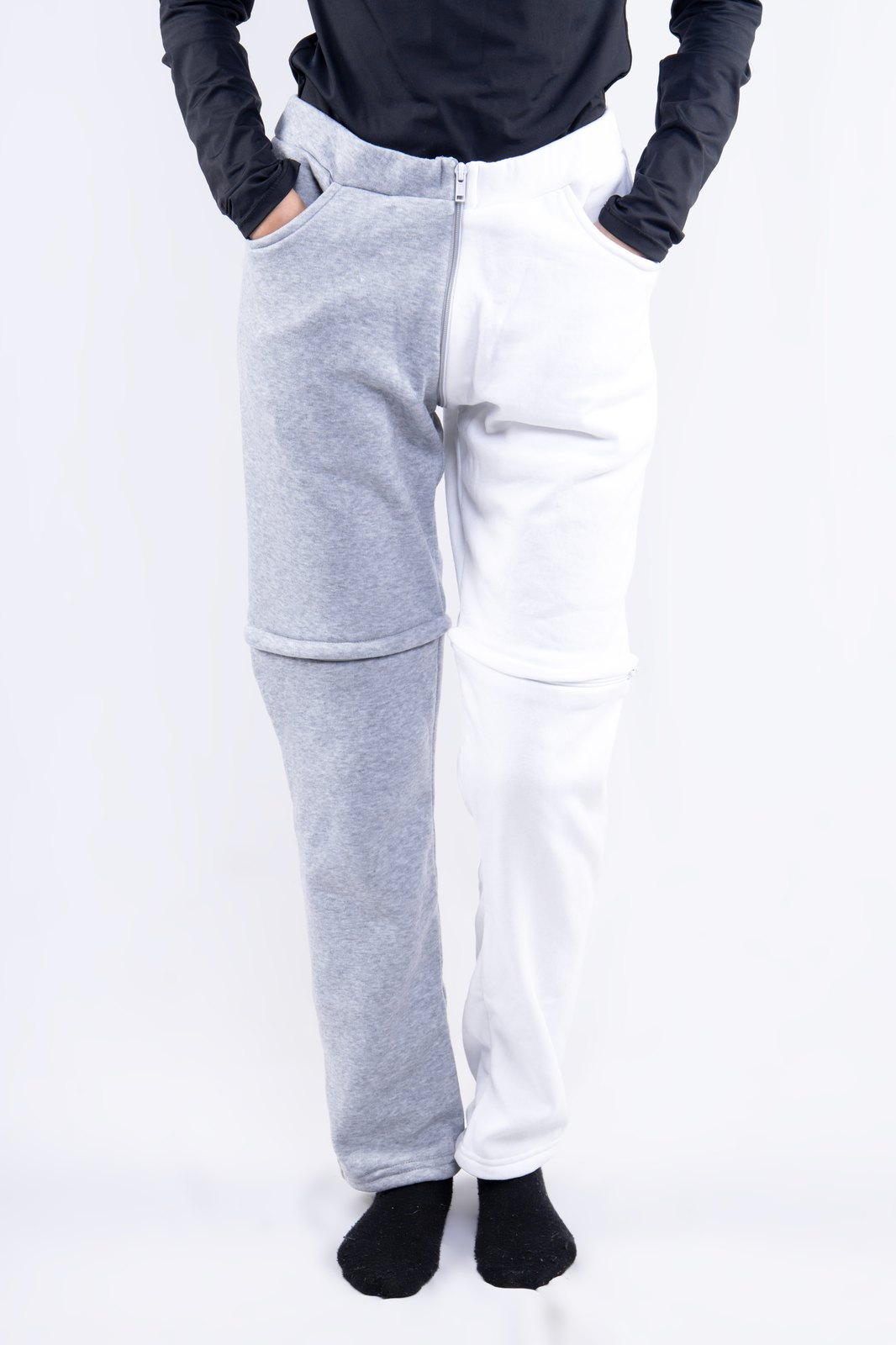 Two-Tone Zip-Off Joggers